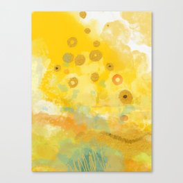 Abstract autumn with gold and warm light Canvas Print