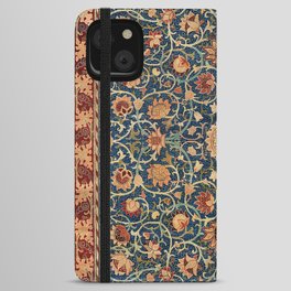 William Morris Floral Carpet Print iPhone Wallet Case