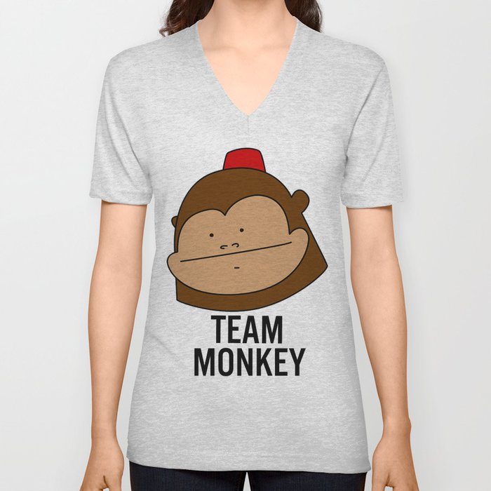 MONKEY V Neck T Shirt