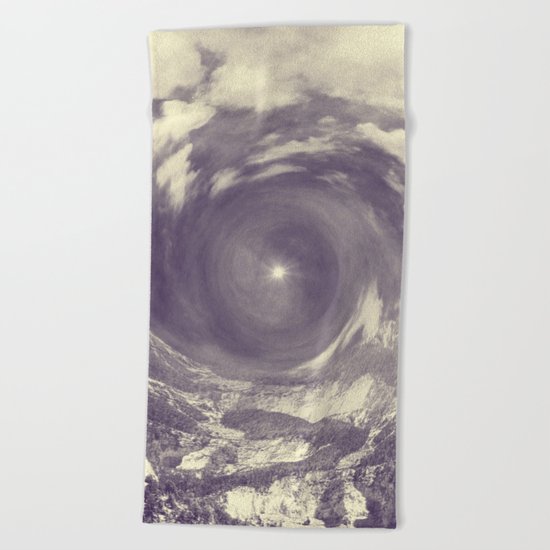 Embrace of the Tempest Heart Beach Towel