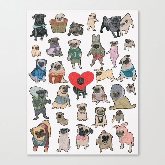 Pugs Canvas Print