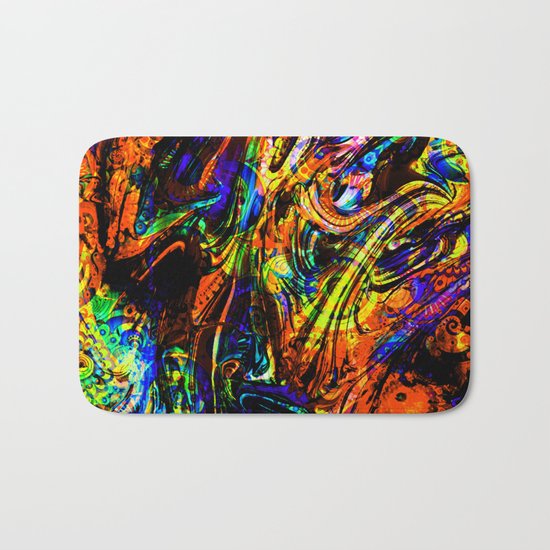 abstract waves ii Bath Mat