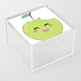 Cute Apple Fruit Illustration Acrylic Box