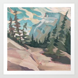 Rundle from Sleeping Buffalo Mountain (Tunnel) Art Print