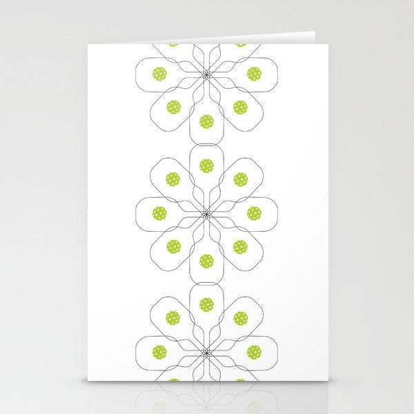 Pickleball Paddle Ball Pattern Stationery Cards