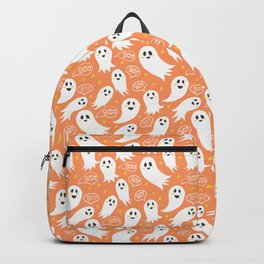 Friendly Ghosts on Orange Backpack