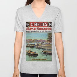 Vintage poster - Singapore V Neck T Shirt