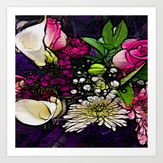 :: Bring Flowers :: Art Print