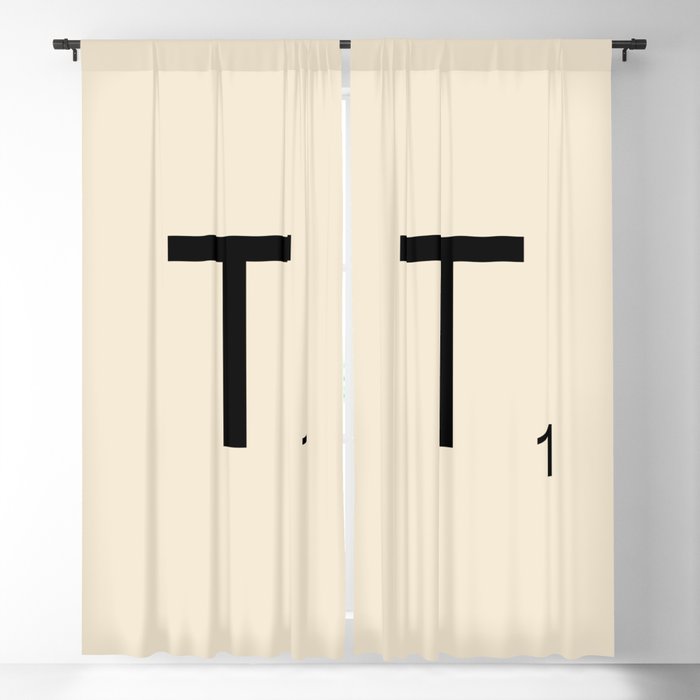 Scrabble Lettre T Letter Blackout Curtain