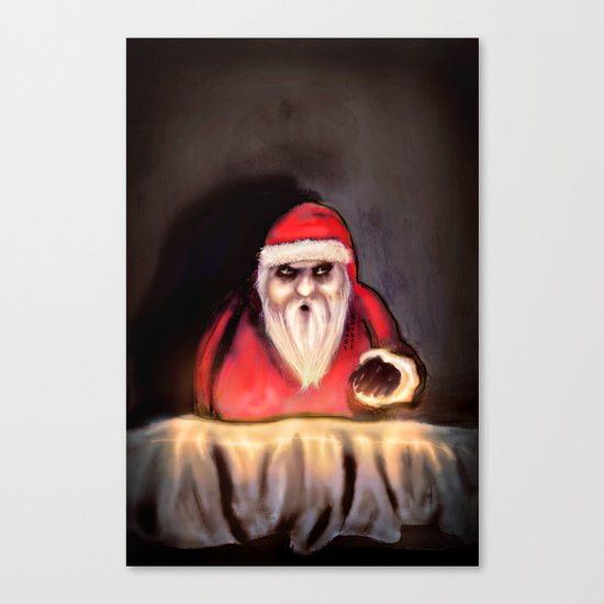 Black Xmas: Santa Claus is Here Canvas Print