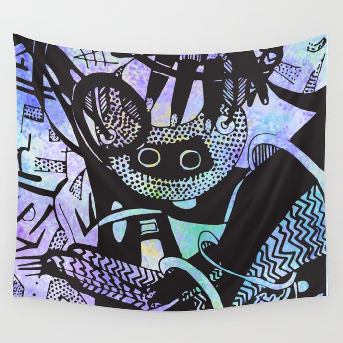 Abstract City Wall Tapestry