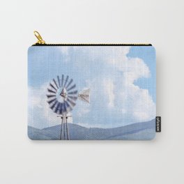 Windmill Art by Murray Bolesta! "Blue Windmill Blue Sky" Carry-All Pouch