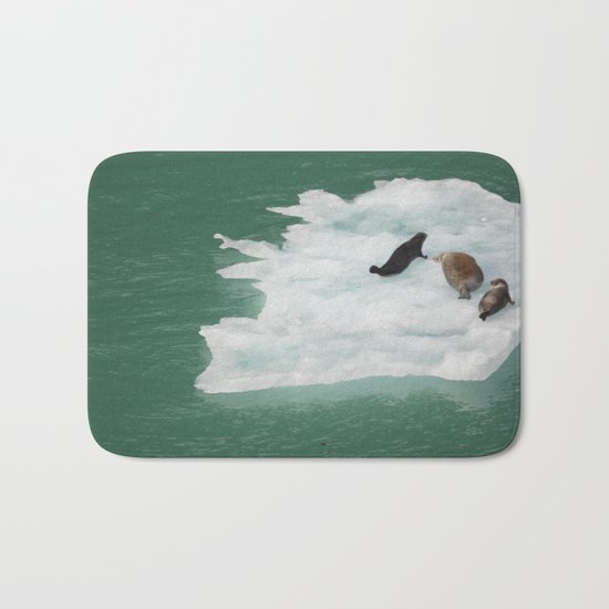 Seals on an Iceberg Bath Mat
