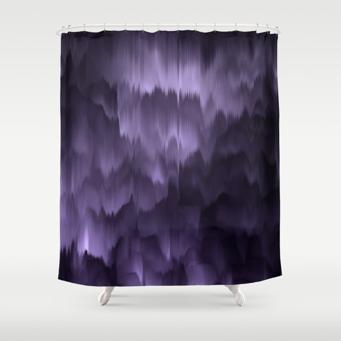 Purple and black. Abstract. Shower Curtain