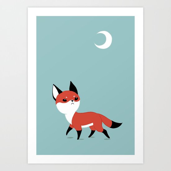Moon Fox Art Print