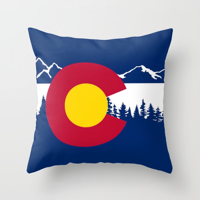 Colorado flag Throw Pillow