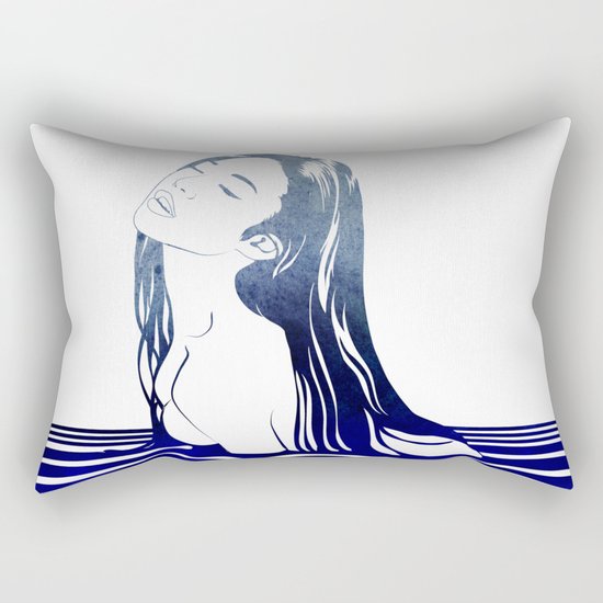 Water Nymph VIII Rectangular Pillow