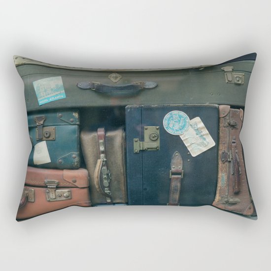 Stack of luggages Rectangular Pillow