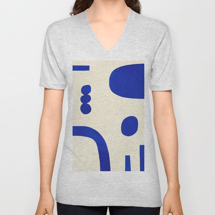Composition n01-blue V Neck T Shirt