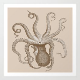 Vintage Octopus Art Print