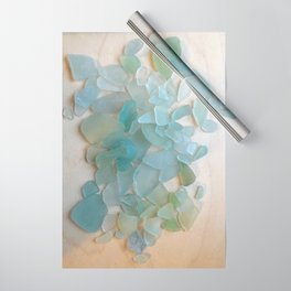 Ocean Hue Sea Glass Wrapping Paper