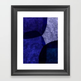 BLUE COLORS MINIMALIST ABSTRACT ART - #03 by Seis Art Studio Framed Art Print