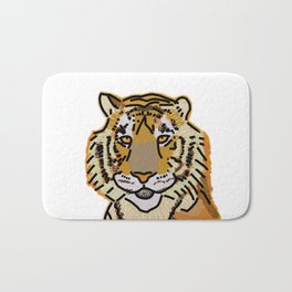 Tiger Portrait Digital Painting Bath Mat | Big Cats, Cat, King, Royal, Tiger, Jungle, Tiger Portrait, Ellenhenryart, Animal, Lunar New Year 