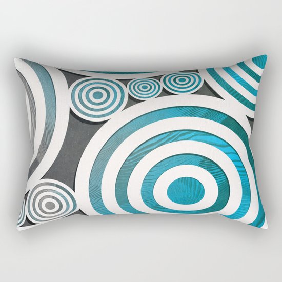 Drop Close/Blue Rectangular Pillow