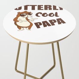 Otterly Cool Papa Funny Fathers Day Gift Side Table