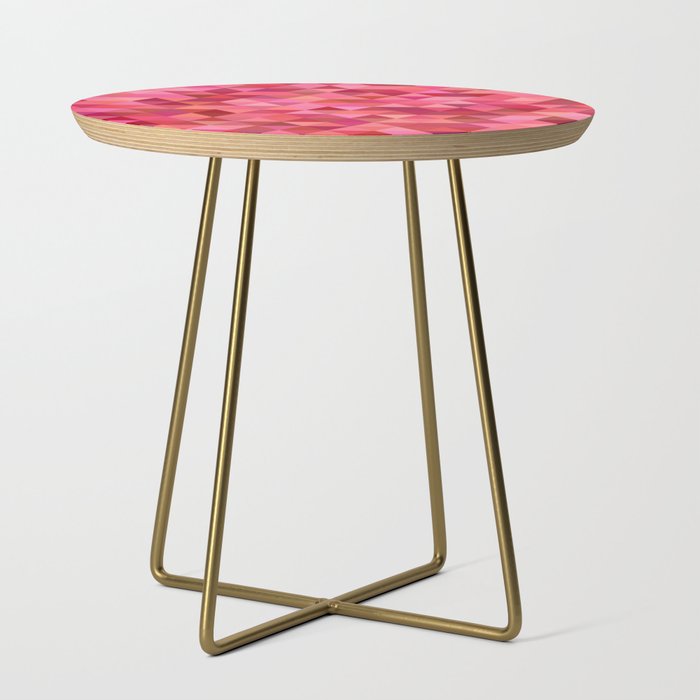 Rose Colored Triangles 3 Side Table