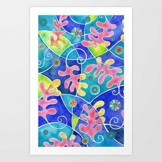 Coral Toss Art Print