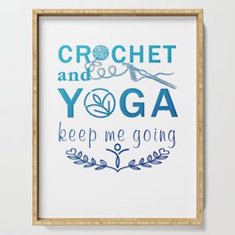 Crochet and yoga Serving Tray