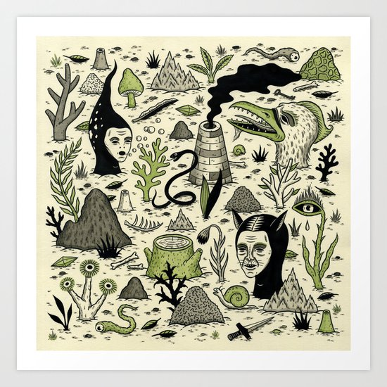 Verdant Graveyard Art Print