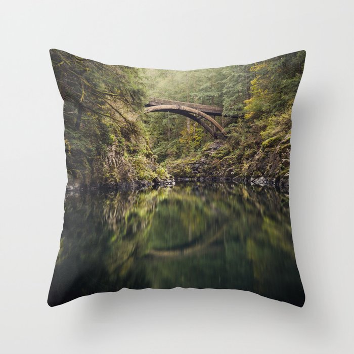 Moulton Falls Bridge Throw Pillow