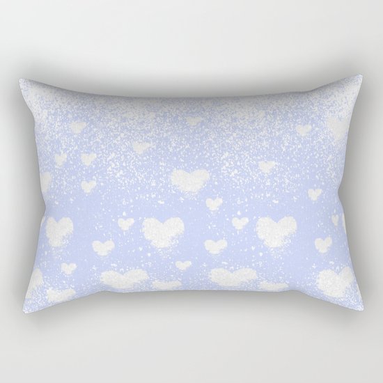 snowing hearts Rectangular Pillow