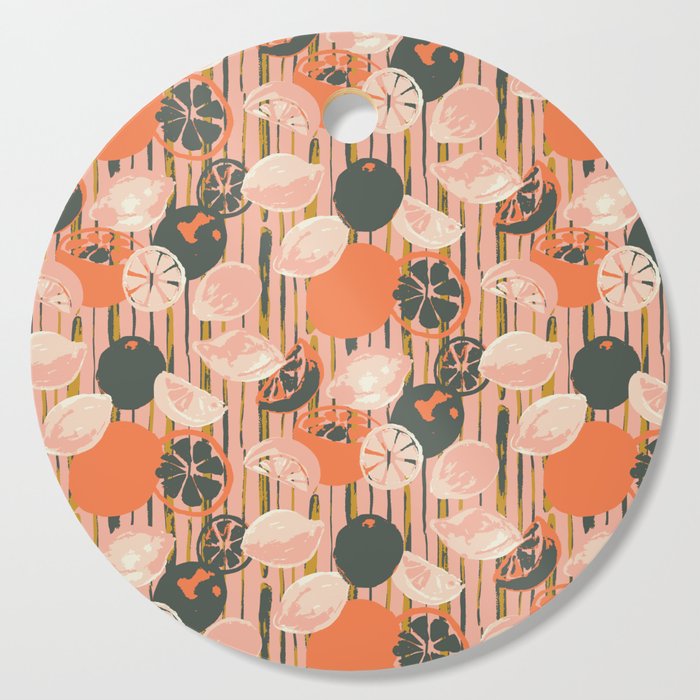 Citrus Paint: Coral Cutting Board