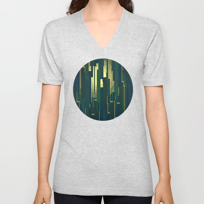 Night in the swamps V Neck T Shirt