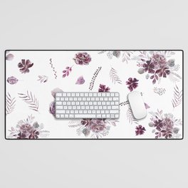elegant abstract rose pattern  Desk Mat