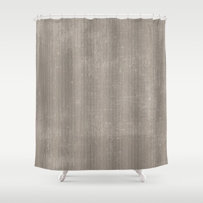 Vintage Chic Abstract Gray Geometrical Stripes Shower Curtain By