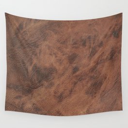 Old Tan Leather Print Texture | Cowhide Wall Tapestry