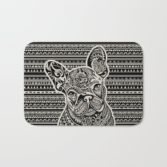Polynesian Frenchie Bath Mat