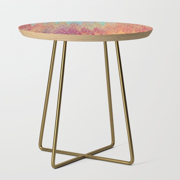 Colorful Wavy Lines Side Table