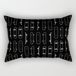 Skateboard White Lines Rectangular Pillow