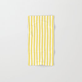 Yellow and White Cabana Stripes Palm Beach Preppy Hand & Bath Towel