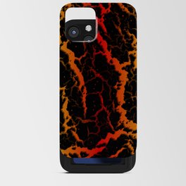 Cracked Space Lava - Yellow/Red iPhone Card Case