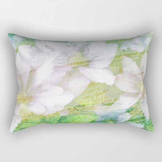Vintage Soft Pastel Floral Rectangular Pillow