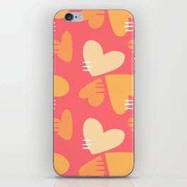 Bold modern hearts (summer) iPhone Skin