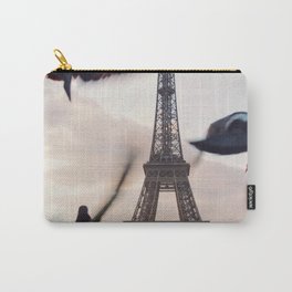 Birds by the Eiffel Tower (Color) Carry-All Pouch