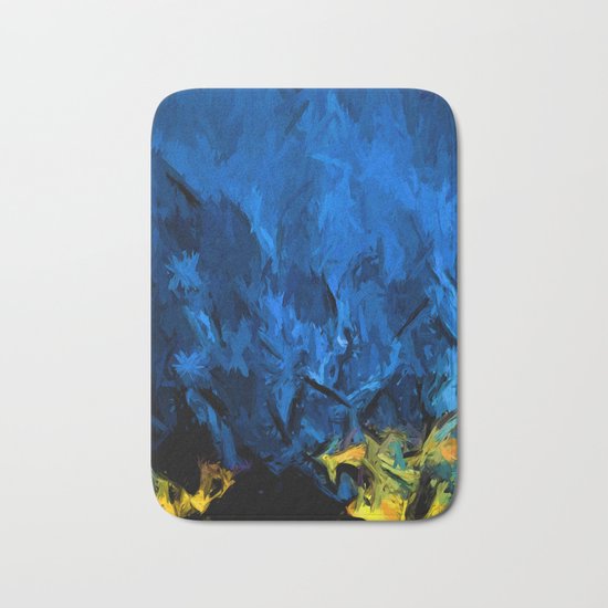 Gold Horizon and Wild Blue Sky Bath Mat