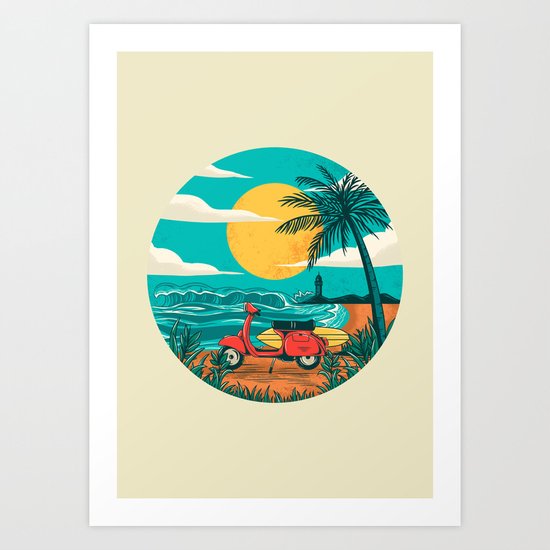 the beach Art Print